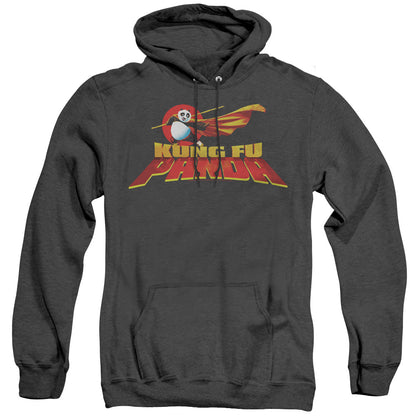 Kung Fu Panda Logo Mens Heather Hoodie Black