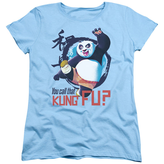 Kung Fu Panda Kung Fu Womens T Shirt Light Blue