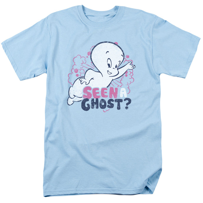 Casper Seen a Ghost Mens T Shirt Light Blue