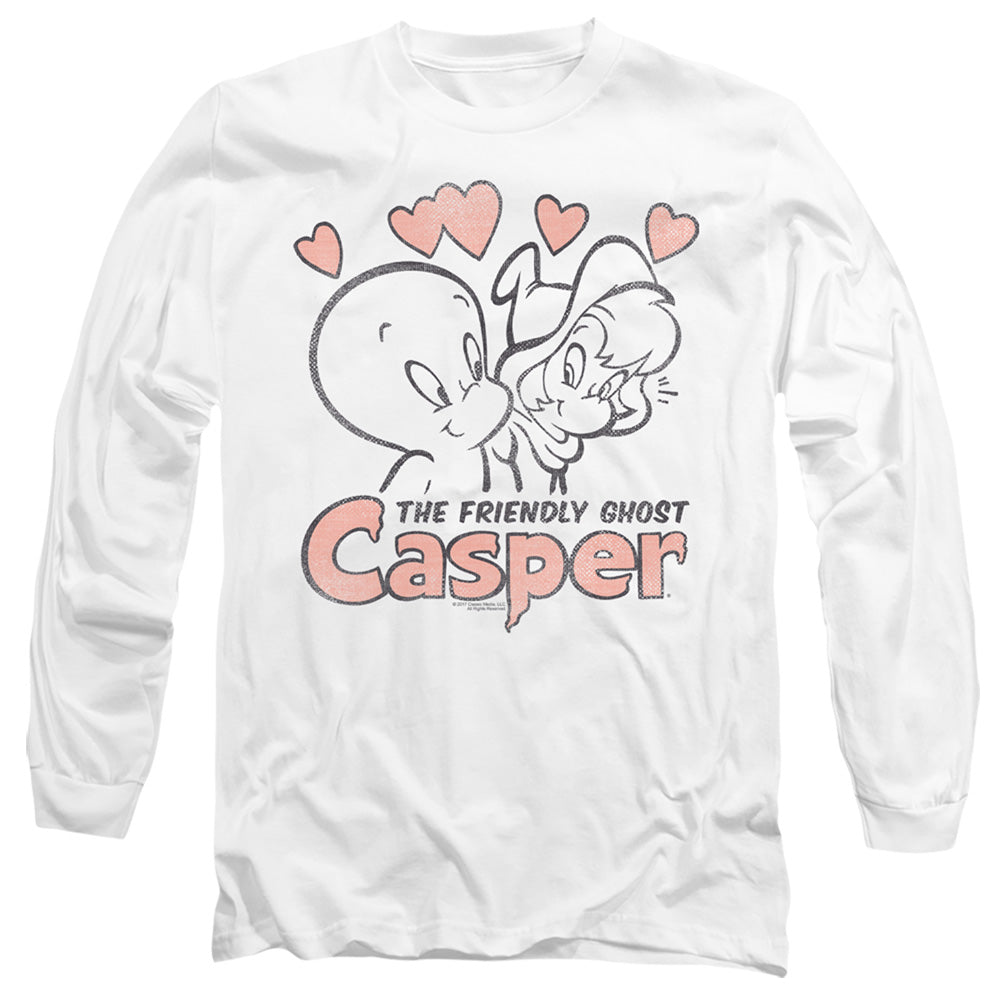 Casper Hearts Mens Long Sleeve Shirt White