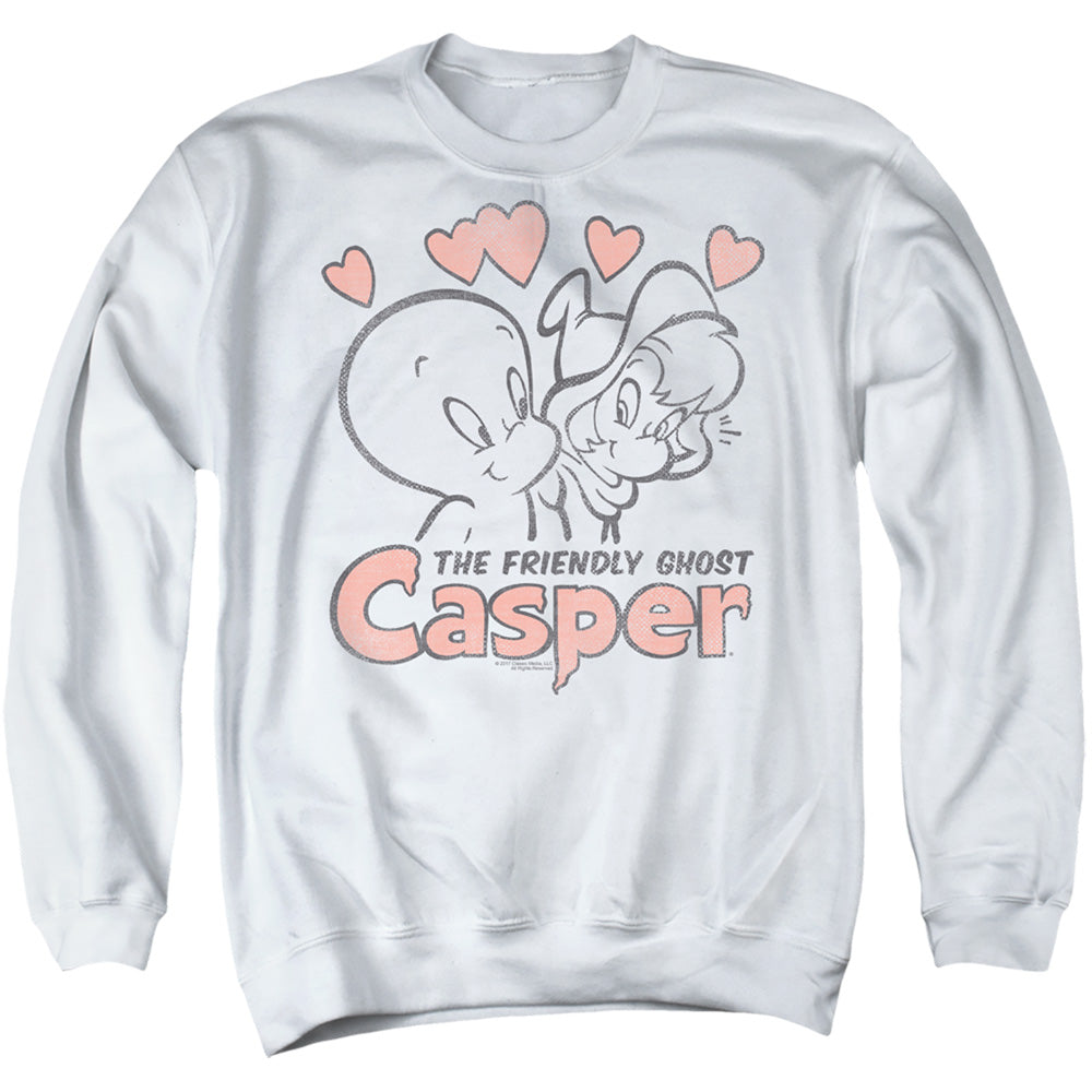Casper Hearts Mens Crewneck Sweatshirt White