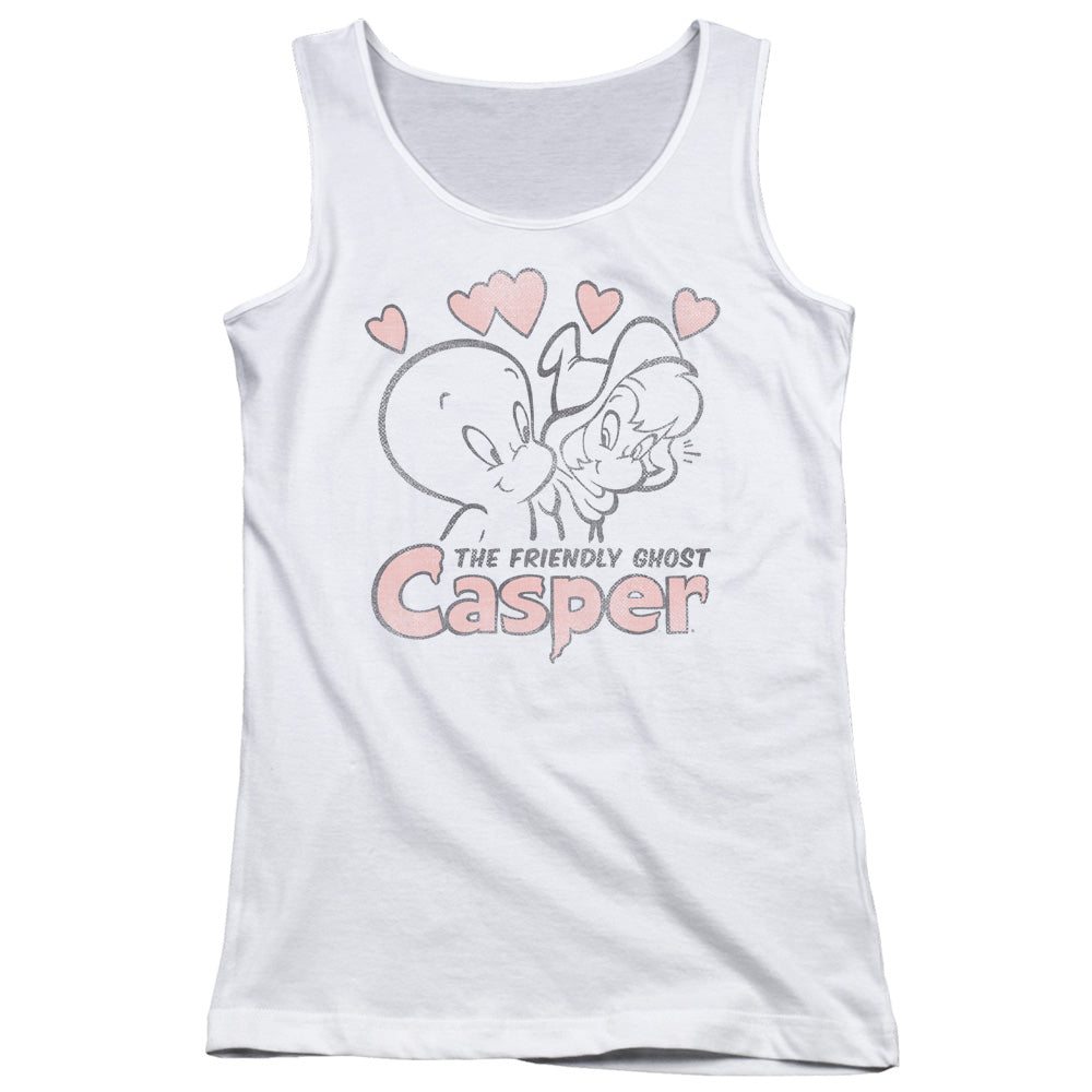 Casper Hearts Womens Tank Top Shirt White