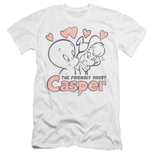 Casper Hearts Slim Fit Mens T Shirt White