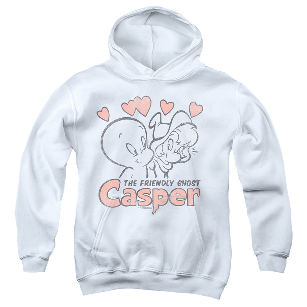 Casper Hearts Kids Youth Hoodie White