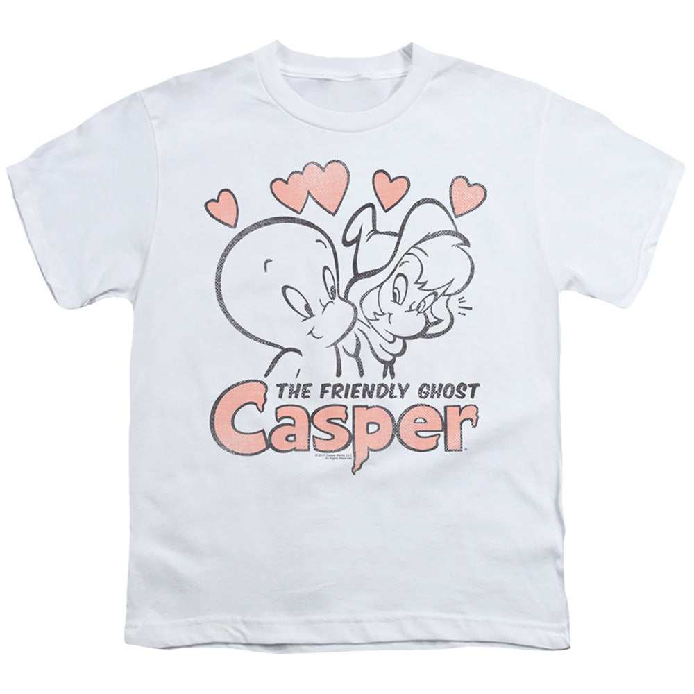 Casper Hearts Kids Youth T Shirt White