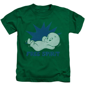 Casper Free Spirit Juvenile Kids Youth T Shirt Kelly Green (5 6)
