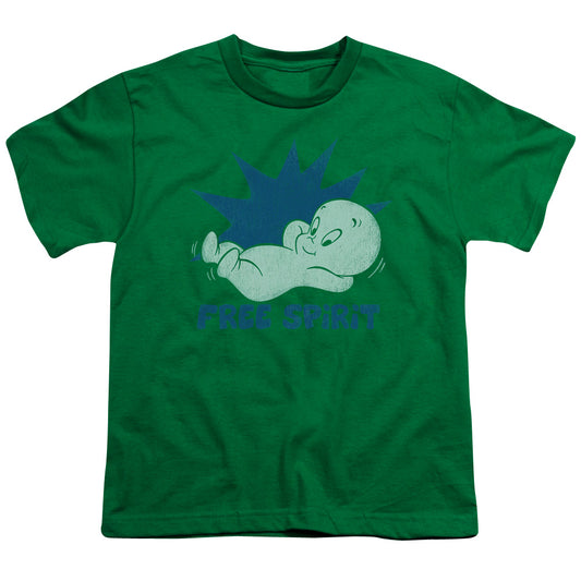 Casper Free Spirit Kids Youth T Shirt Kelly Green