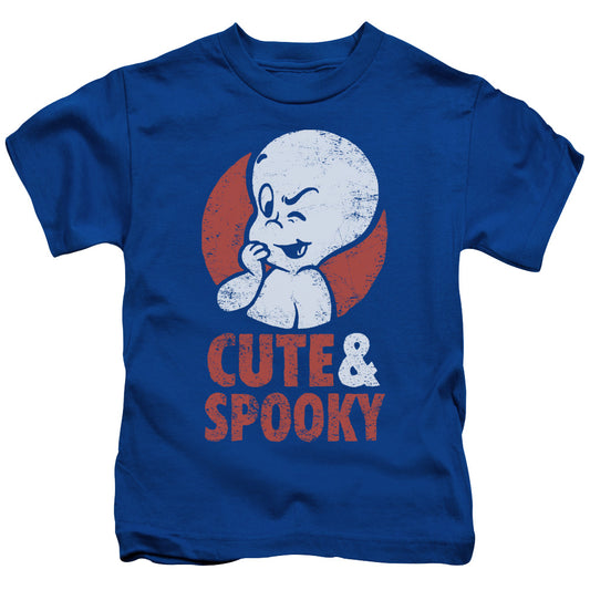 Casper Spooky Juvenile Kids Youth T Shirt Royal Blue 