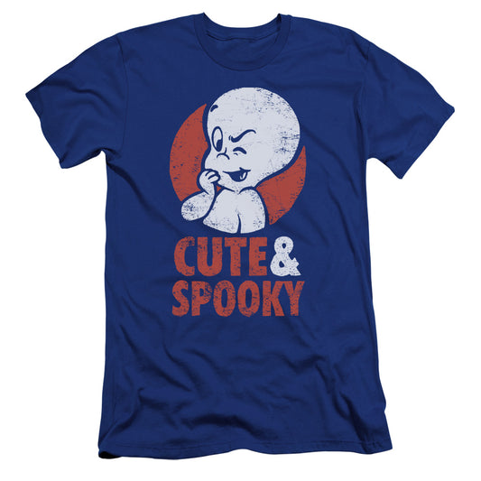 Casper Spooky Premium Bella Canvas Slim Fit Mens T Shirt Royal Blue