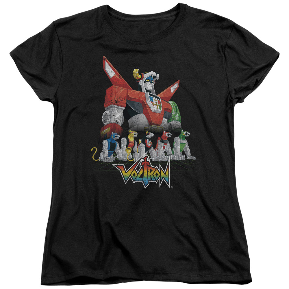 Voltron Lions Womens T Shirt Black