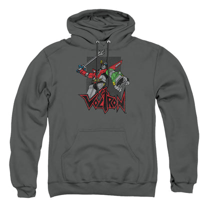 Voltron Roar Mens Hoodie Charcoal Officially Licensed