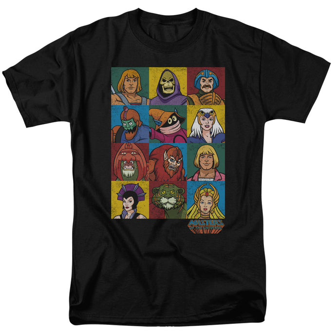Masters of the Universe Character Heads Mens T Shirt Black
