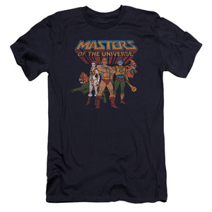 Masters of the Universe Team of Heroes Premium Bella Canvas Slim Fit Mens T Shirt Navy Blue