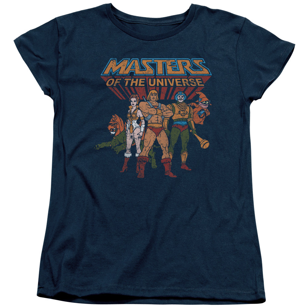 Masters of the Universe Team of Heroes Womens T Shirt Navy Blue