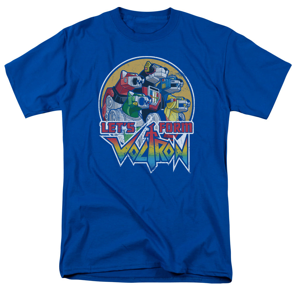 Voltron Lets Form Mens T Shirt Royal Blue