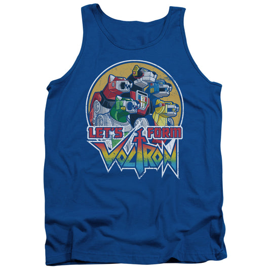 Voltron Lets Form Mens Tank Top Shirt Royal Blue