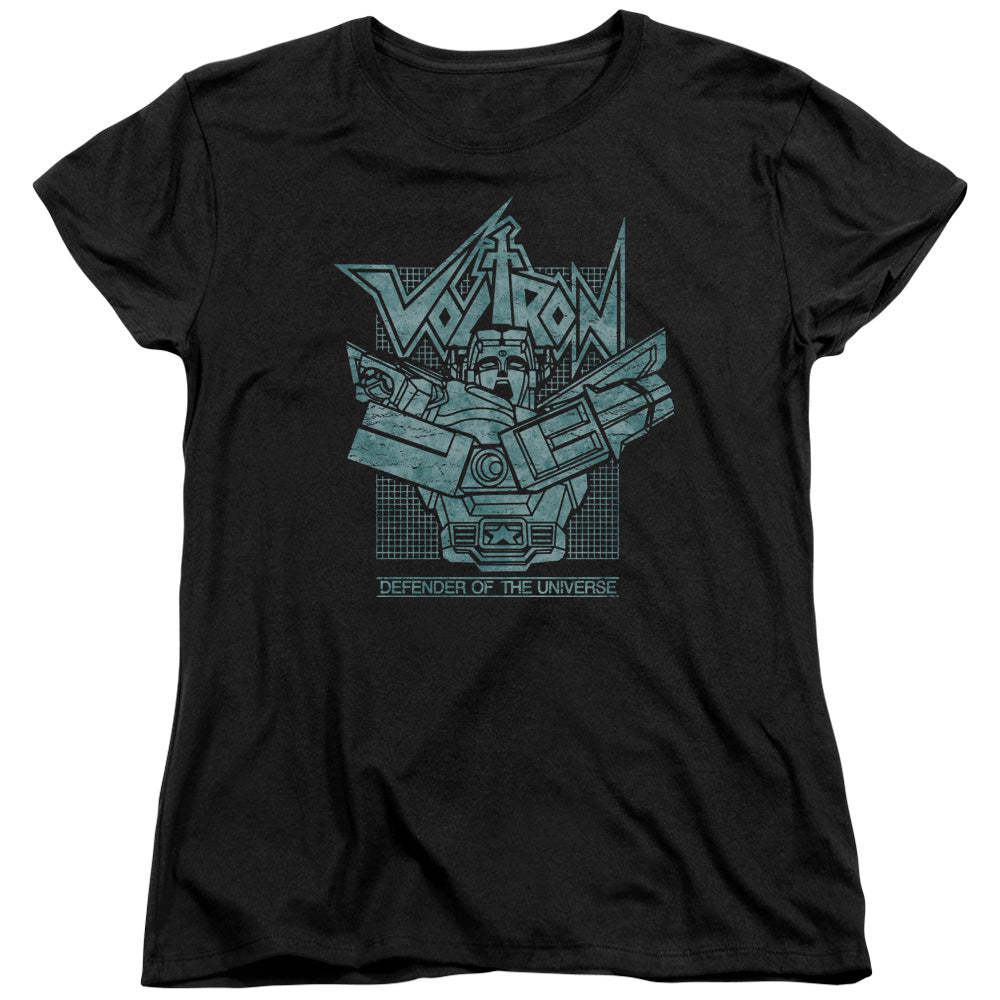 Voltron Defender Rough Womens T Shirt Black