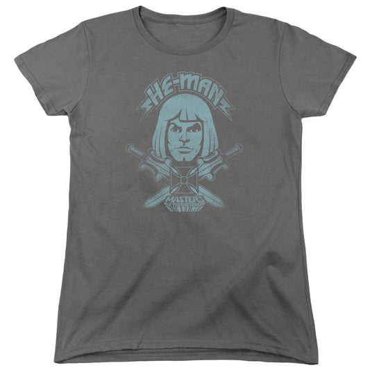 Masters of the Universe He Man Womens T Shirt Charcoal