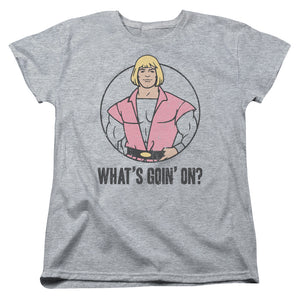 Masters of the Universe Whats Goin on Womens T Shirt Athletic Heather