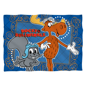 Rocky And Bullwinkle Framed Friends Pillow Case