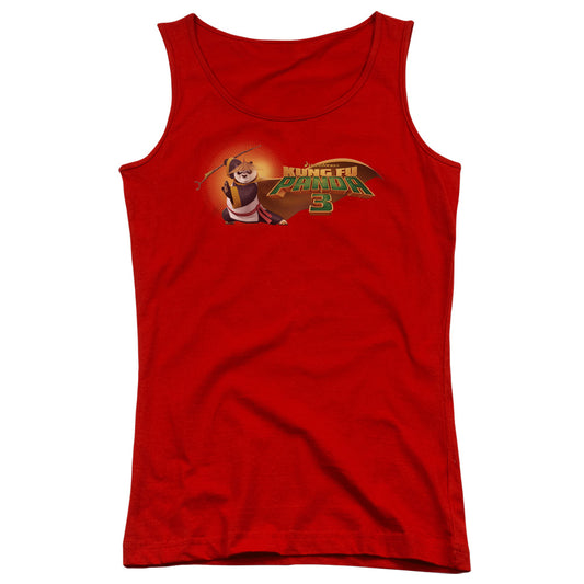 Kung Fu Panda Po Logo Womens Tank Top Shirt Red