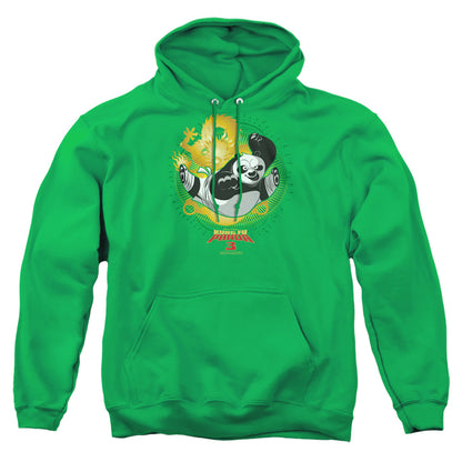 Kung Fu Panda Drago Po Mens Hoodie Kelly Green