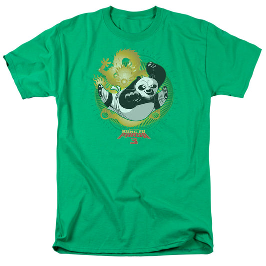 Kung Fu Panda Dragon Warrior Po Mens T Shirt Kelly Green