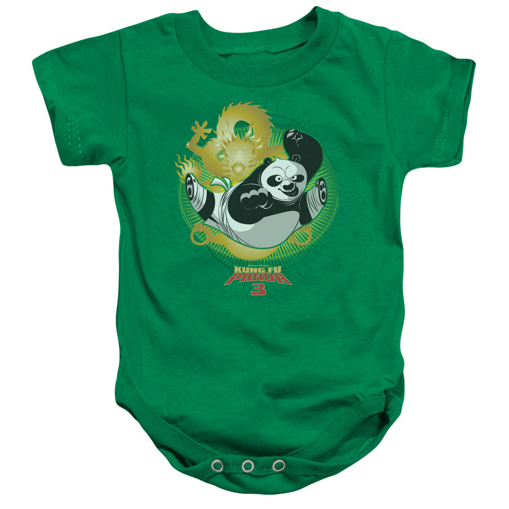 Kung Fu Panda Dragon Warrior Po Infant Baby Snapsuit Kelly Green