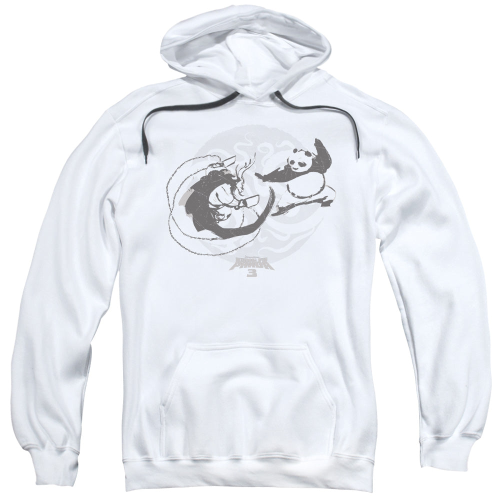 Kung Fu Panda Face Off Mens Hoodie White