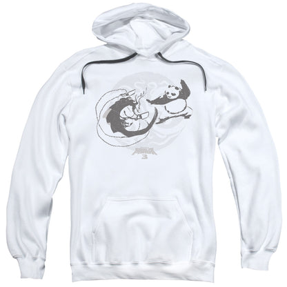 Kung Fu Panda Face Off Mens Hoodie White