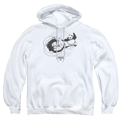 Kung Fu Panda Face Off Mens Hoodie White