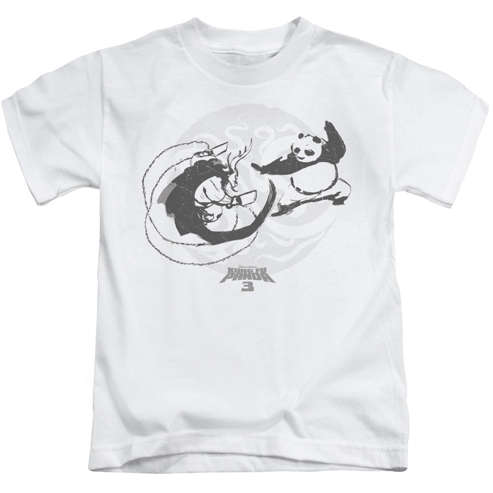 Kung Fu Panda Face Off Juvenile Kids Youth T Shirt White