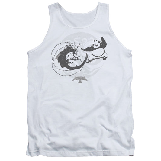 Kung Fu Panda Face Off Mens Tank Top Shirt White