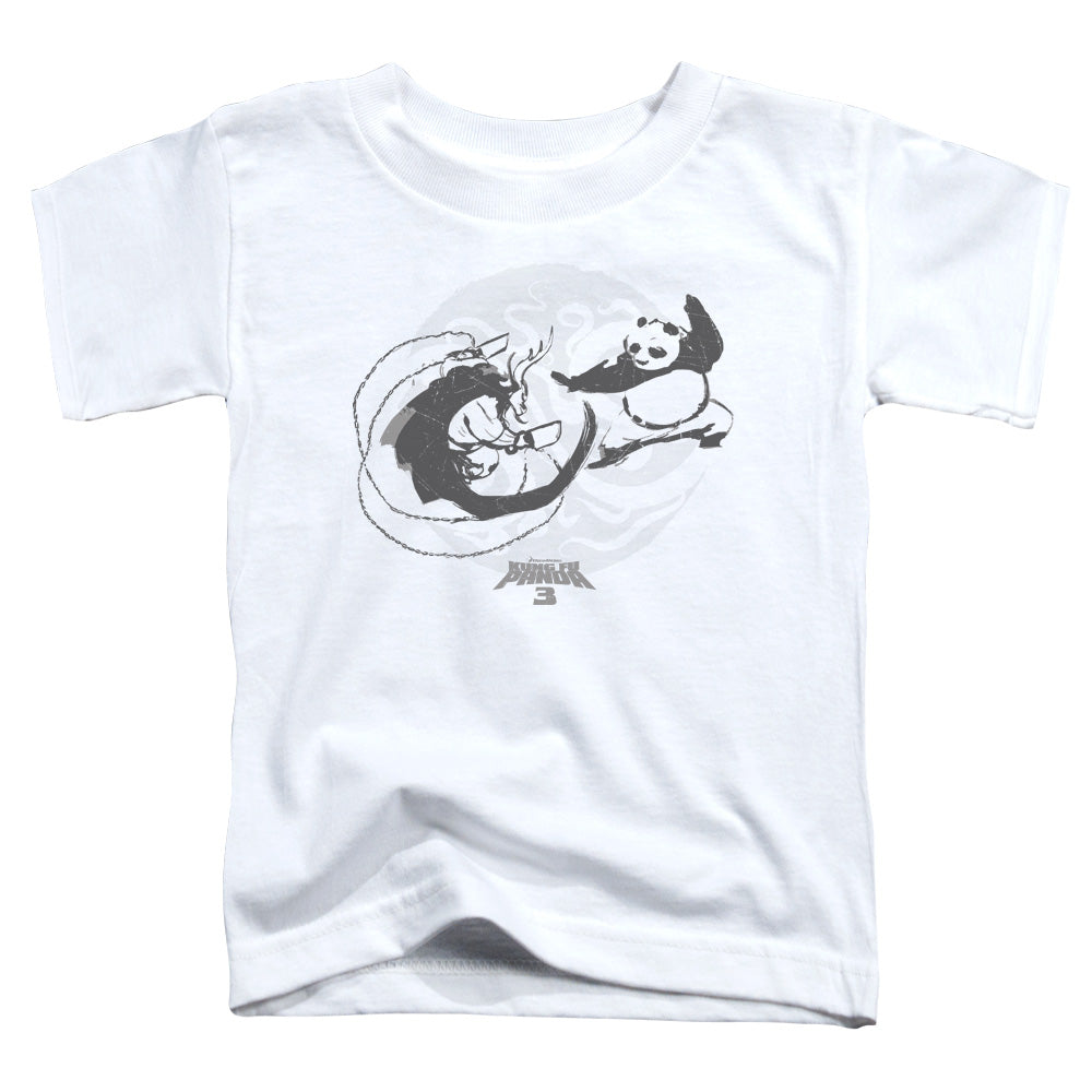 Kung Fu Panda Face Off Toddler Kids Youth T Shirt White