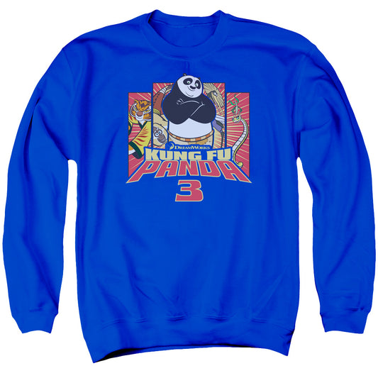 Kung Fu Panda Kung Furry Mens Crewneck Sweatshirt Royal Blue