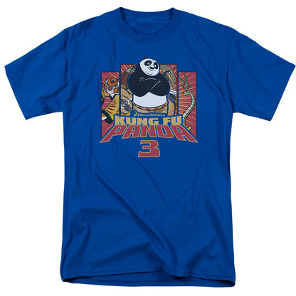 Kung Fu Panda Kung Furry Mens T Shirt Royal Blue