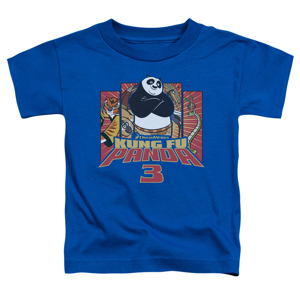 Kung Fu Panda Kung Furry Toddler Kids Youth T Shirt Royal Blue