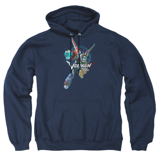 Voltron Defender Pose Mens Hoodie Navy Officially Licensed