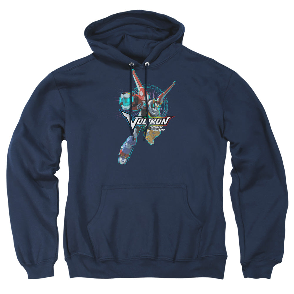 Voltron Defender Pose Mens Hoodie Navy Officially Licensed