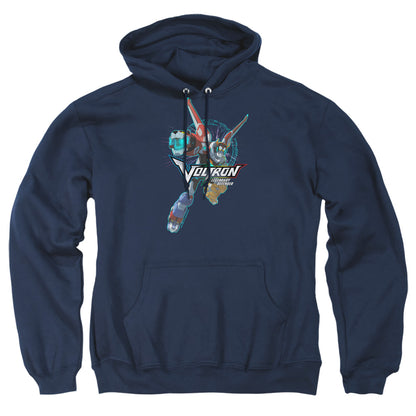 Voltron Defender Pose Mens Hoodie Navy Officially Licensed
