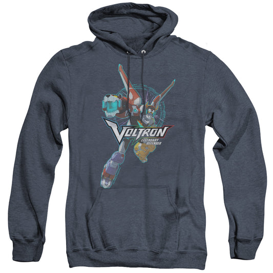 Voltron Defender Pose Heather Mens Hoodie Navy Blue