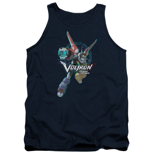 Voltron Defender Pose Mens Tank Top Shirt Navy Blue