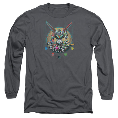 Voltron Assemble Mens Long Sleeve Shirt Charcoal