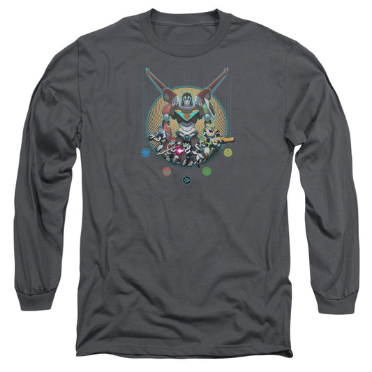 Voltron Assemble Mens Long Sleeve Shirt Charcoal