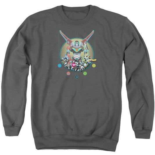 Voltron Assemble Mens Crewneck Sweatshirt Charcoal