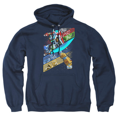 Voltron Crisscross Mens Hoodie Navy Officially Licensed
