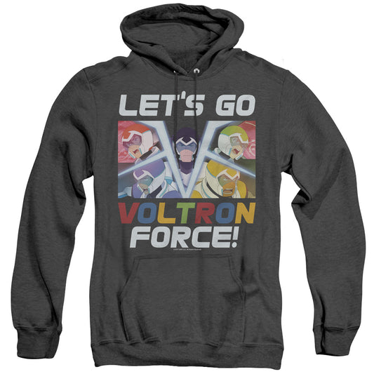 Voltron Lets Go Heather Mens Hoodie Black