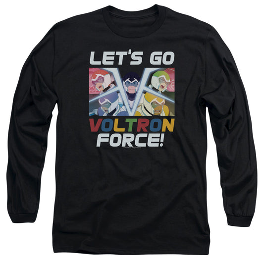Voltron Lets Go Mens Long Sleeve Shirt Black