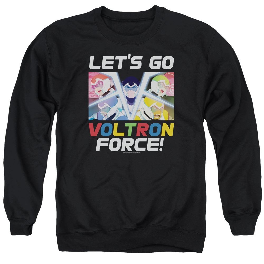 Voltron Lets Go Mens Crewneck Sweatshirt Black
