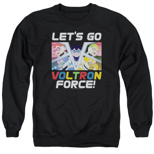 Voltron Lets Go Mens Crewneck Sweatshirt Black